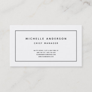 Modern Plain Simple Professional Minimalist Business Card