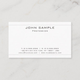 Modern Plain Trendy Professional Elegant Matte Business Card