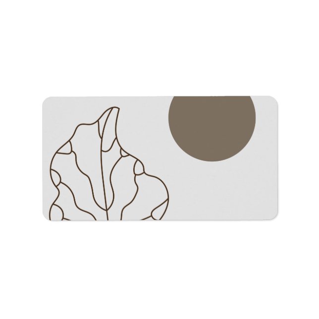 Modern plant art label (Front)