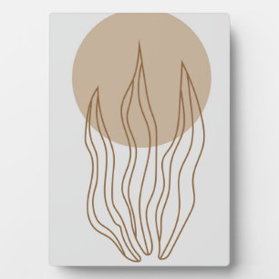 Modern plant art plaque