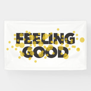 Modern, playful, cheerful design of Feeling Good Banner