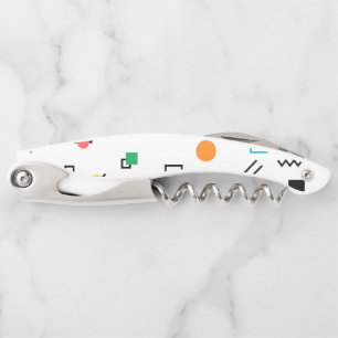 Modern, playful, cool, trendy, Memphis geometric Corkscrew