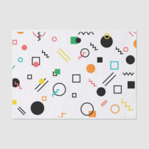 Modern, playful, cool, trendy, Memphis geometric Tissue Paper