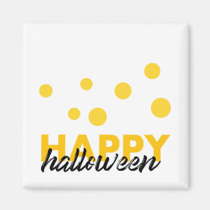 Modern, playful design of Happy Halloween Magnet