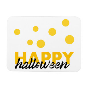 Modern, playful design of Happy Halloween Magnet