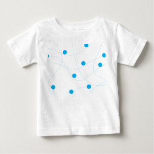 Modern, playful, fun, cute blue balls pattern baby T-Shirt
