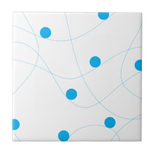 Modern, playful, fun, cute blue balls pattern tile