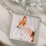 Modern Playful Simple Elegant Chic Pet Photo Bracelet<br><div class="desc">This simple and classic design is composed of serif typography and add a custom photo of your pet.</div>