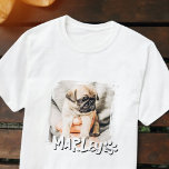 Modern Playful Simple Grunge Custom Pet Photo T-Shirt<br><div class="desc">This simple and classic design is composed of serif typography and add a custom photo of your pet.</div>