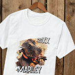 Modern Playful Simple Grunge Custom Pet Photo T-Shirt<br><div class="desc">This simple and classic design is composed of serif typography and add a custom photo of your pet.</div>