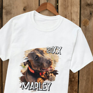 Modern Playful Simple Grunge Custom Pet Photo T-Shirt