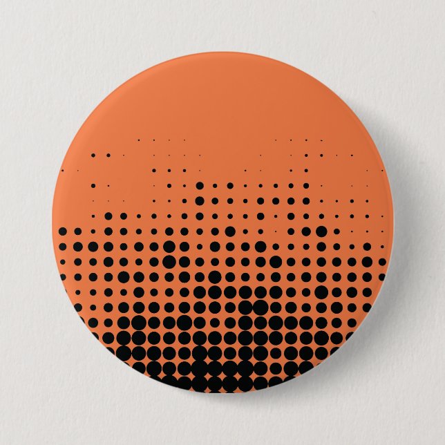 Modern, playful, urban geometric circle pattern 3 inch round button (Front)