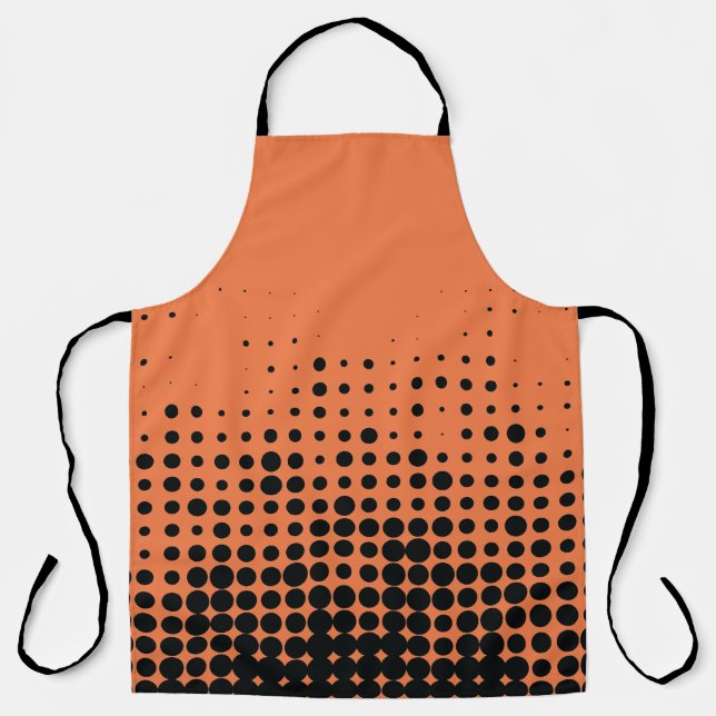 Modern, playful, urban geometric circle pattern apron (Front)