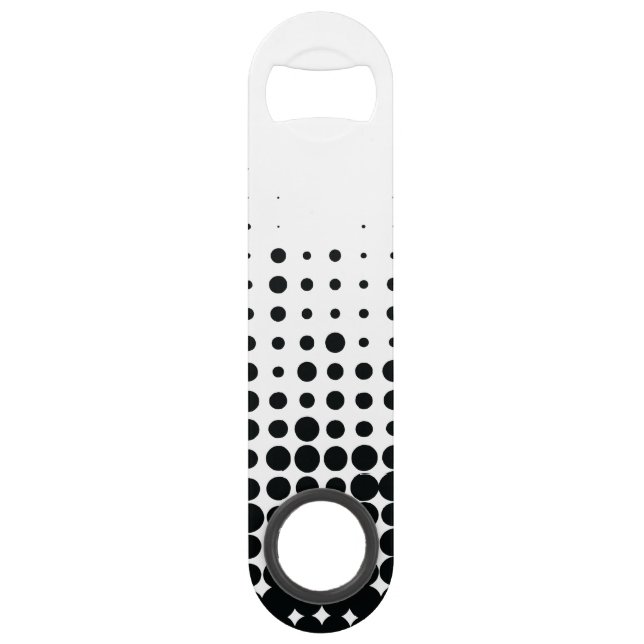 Modern, playful, urban geometric circle pattern bar key (Front)