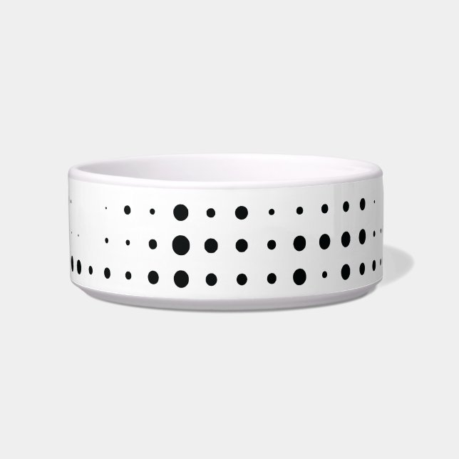Modern, playful, urban geometric circle pattern bowl (Front)