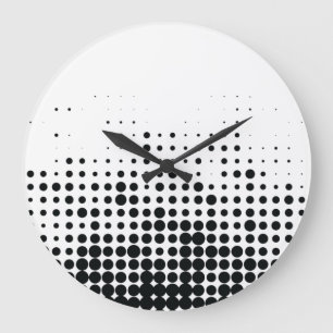 Modern, playful, urban geometric circle pattern large clock