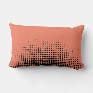 Modern, playful, urban geometric circle pattern lumbar pillow