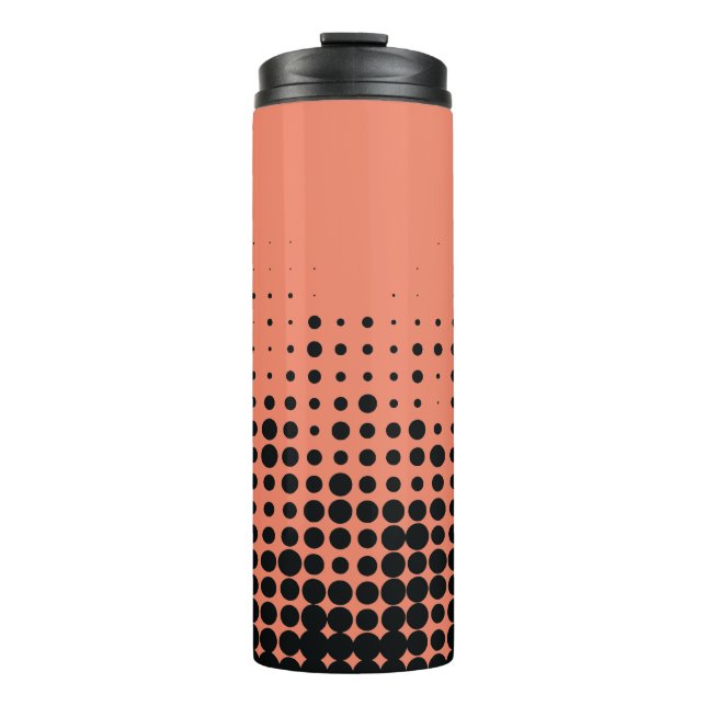 Modern, playful, urban geometric circle pattern thermal tumbler (Front)