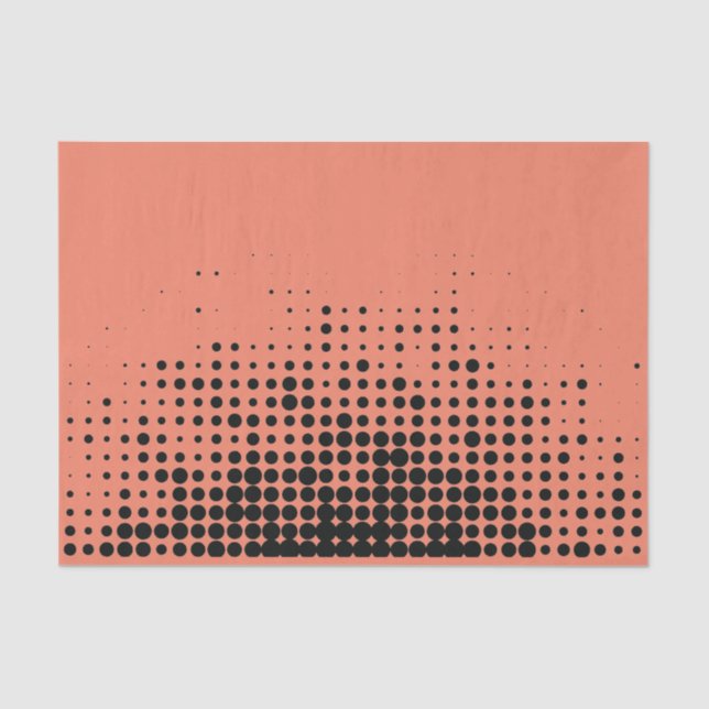 Modern, playful, urban geometric circle pattern tissue paper (Front)