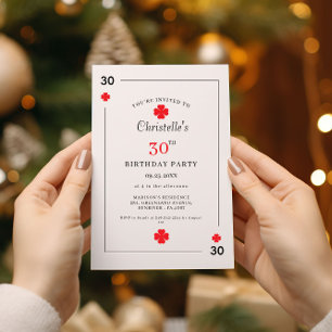 Modern Playing Card Playing Card 30th Birthday