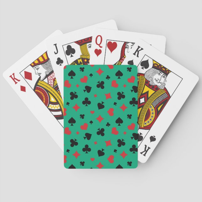 Modern Playing Card Suits Pattern (Back)