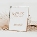Modern Please Sign Our Guest Book Wedding Sign<br><div class="desc">Are you planning a bohemian-themed wedding and searching for the perfect Pedestal Sign to match your aesthetic? This beautifully designed sign features a modern calligraphy font that complements any wedding theme perfectly. The clean and modern layout ensures that the sign is both stylish and easy to read. Our signs is...</div>