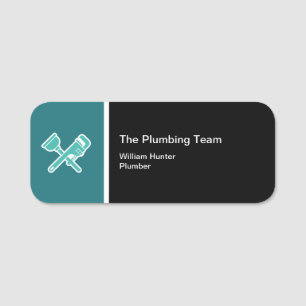 Modern Plumber Pluming Service Name Badges