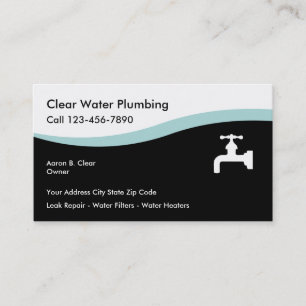 Modern Plumbing Business Cards