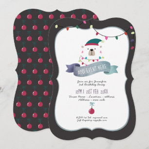 Modern Polar Bear Christmas Invitation ANY EVENT