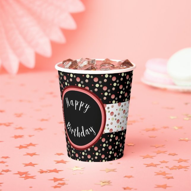 Modern Polka Dot Paper Cups (Insitu)