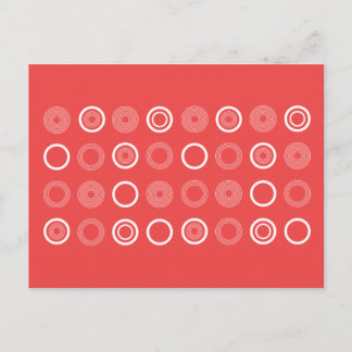 Modern polka dot pattern postcard