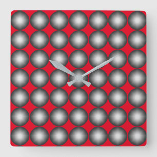Modern Polka Dot Pattern Square Wall Clock