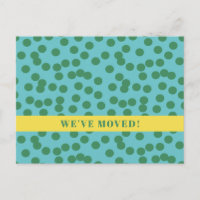 Modern Polka Dot We've Moved Announcement