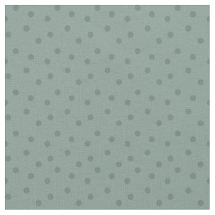 Modern Polka Dots 2 on Light Gray-Green Fabric