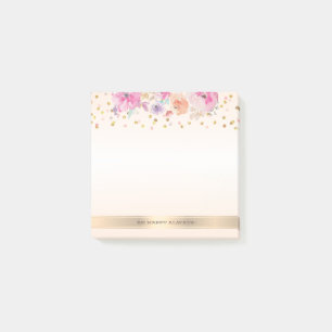 Modern Polka Dots,Confetti,Flowers -Personalized Post-it Notes