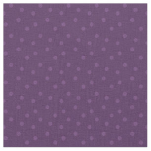 Modern Polka Dots on Dark Purple Fabric