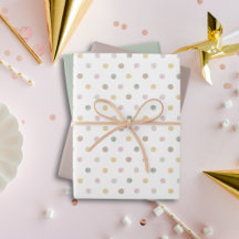 Modern Polkadot Wrapping Paper Set