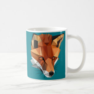 Modern Polygon Fox Custom Coffee Mug