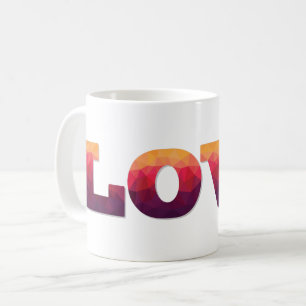 Modern Polygonal Love Mug