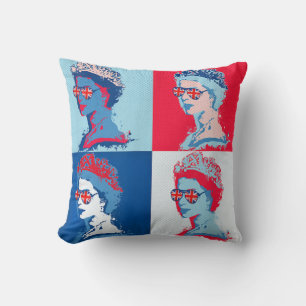 Modern Pop art HM Queen  Throw Pillow