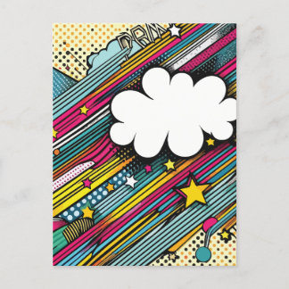 Modern Pop art  Holiday Postcard