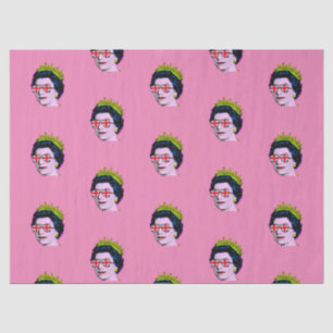 Modern Pop art Queen in Union Jack glasses  Tissue Tissue Paper