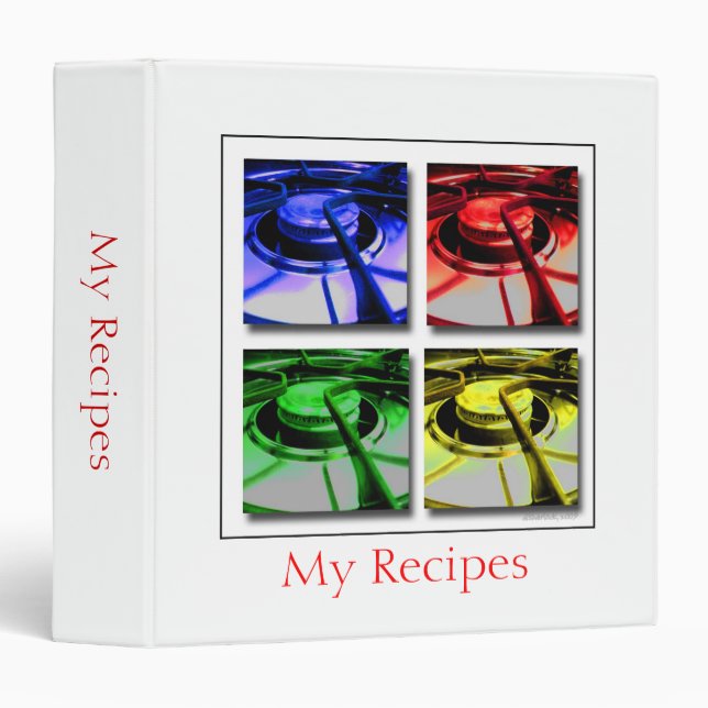 Modern Pop Art Recipe Binder (Front/Spine)