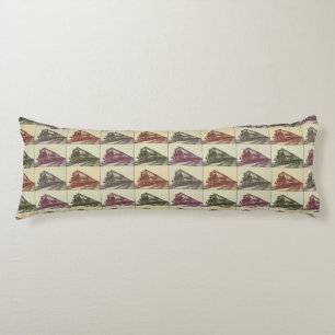 Modern Pop Art Steam Locomotive Design Body Pillow