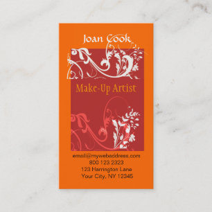 Modern Pop Cosmetologist & Makeup Business Card