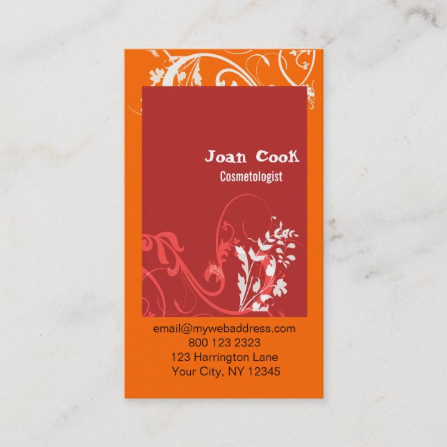 Modern Pop Cosmetologist & Makeup Business Card (Front)