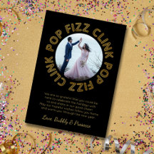 Modern Pop Fizz Clink Typography Happy New Year