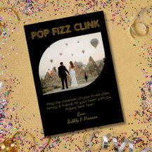 Modern Pop Fizz Clink Typography Happy New Year
