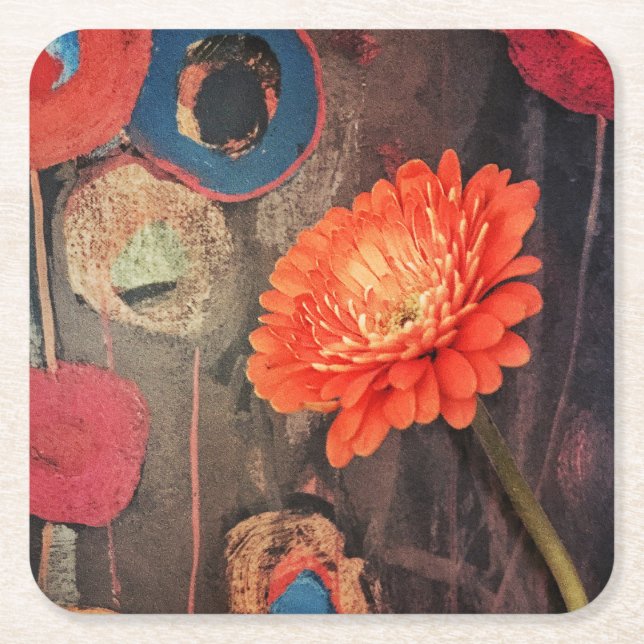 Modern Poppies Coasters (Front)