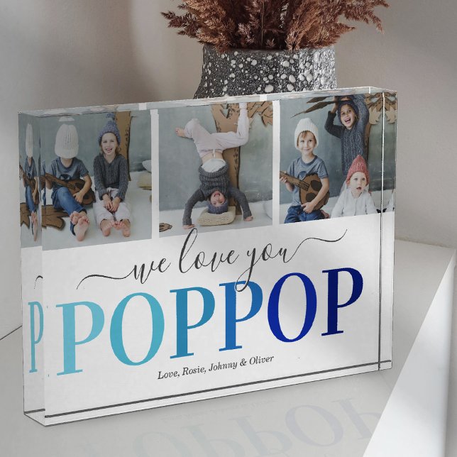 Modern Poppop Photo Collage Photo Block (Creator Uploaded)